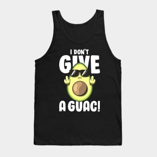 I Don't Give a Guac Love Avocado Guacamole Funny Vegan Tank Top